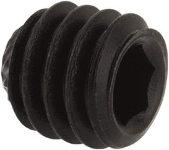 Value Collection - 5/16-18 UNC, 5/16" OAL, Knurled Cup Point Set Screw - Grade 8 Alloy Steel, 5/32" Key - Americas Industrial Supply