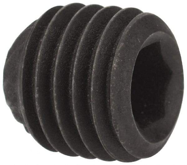 Value Collection - 5/16-24 UNF, 5/16" OAL, Knurled Cup Point Set Screw - Grade 8 Alloy Steel, 5/32" Key - Americas Industrial Supply