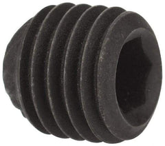 Value Collection - 5/16-24 UNF, 5/16" OAL, Knurled Cup Point Set Screw - Grade 8 Alloy Steel, 5/32" Key - Americas Industrial Supply