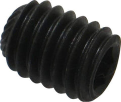 Value Collection - 3/8-16 UNC, 1/2" OAL, Knurled Cup Point Set Screw - Grade 8 Alloy Steel, 3/16" Key - Americas Industrial Supply