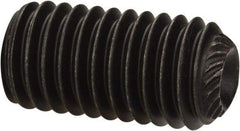 Value Collection - 1/2-13 UNC, 1" OAL, Knurled Cup Point Set Screw - Grade 8 Alloy Steel, 1/4" Key - Americas Industrial Supply