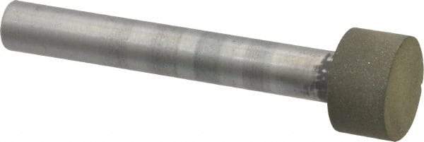 Made in USA - 1/2" Head Diam x 1/4" Head Thickness Diamond (Abrasive) Grinding Pin - 1/4" Shank Diam x 1-3/4" Shank Length, Very Fine Grade, 150 Grit - Americas Industrial Supply