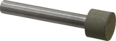Made in USA - 1/2" Head Diam x 3/8" Head Thickness Diamond (Abrasive) Grinding Pin - 1/4" Shank Diam x 1-5/8" Shank Length, Very Fine Grade, 150 Grit - Americas Industrial Supply