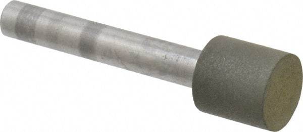 Made in USA - 1/2" Head Diam x 1/2" Head Thickness Diamond (Abrasive) Grinding Pin - 1/4" Shank Diam x 1-1/2" Shank Length, Very Fine Grade, 150 Grit - Americas Industrial Supply