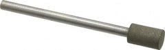 Made in USA - 1/4" Head Diam x 3/8" Head Thickness CBN Grinding Pin - 1/8" Shank Diam x 1-5/8" Shank Length, Very Fine Grade, 150 Grit - Americas Industrial Supply