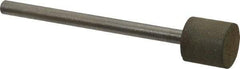 Made in USA - 3/8" Head Diam x 3/8" Head Thickness CBN Grinding Pin - 1/8" Shank Diam x 1-5/8" Shank Length, Very Fine Grade, 150 Grit - Americas Industrial Supply