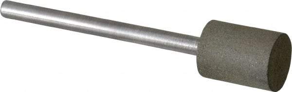 Made in USA - 3/8" Head Diam x 1/2" Head Thickness CBN Grinding Pin - 1/8" Shank Diam x 1-1/2" Shank Length, Very Fine Grade, 150 Grit - Americas Industrial Supply