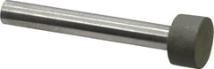 Made in USA - 1/2" Head Diam x 1/4" Head Thickness CBN Grinding Pin - 1/4" Shank Diam x 1-3/4" Shank Length, Very Fine Grade, 150 Grit - Americas Industrial Supply