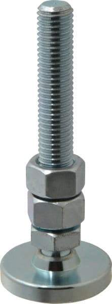 Gibraltar - 5/8-11 Bolt Thread, Studded Pivotal Stud Mount Leveling Pad & Mount - 5,000 Max Lb Capacity, 2" Base Diam - Americas Industrial Supply