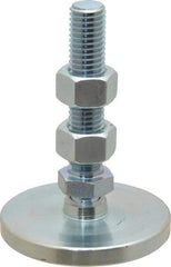 Gibraltar - 5/8-11 Bolt Thread, Studded Pivotal Stud Mount Leveling Pad & Mount - 5,000 Max Lb Capacity, 3" Base Diam - Americas Industrial Supply