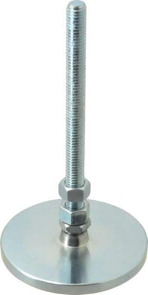 Gibraltar - 1/2-13 Bolt Thread, Studded Pivotal Stud Mount Leveling Pad & Mount - 3,500 Max Lb Capacity, 4" Base Diam - Americas Industrial Supply