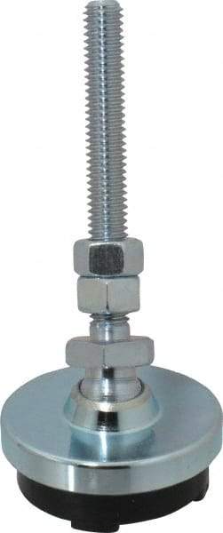 Gibraltar - 3/8-16 Bolt Thread, Studded Pivotal Stud Mount Leveling Pad & Mount - 1,500 Max Lb Capacity, 2" Base Diam - Americas Industrial Supply