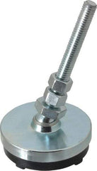 Gibraltar - 3/8-16 Bolt Thread, Studded Pivotal Stud Mount Leveling Pad & Mount - 1,500 Max Lb Capacity, 2-1/2" Base Diam - Americas Industrial Supply