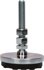 Gibraltar - 1/2-13 Bolt Thread, Studded Pivotal Stud Mount Leveling Pad & Mount - 3,000 Max Lb Capacity, 3" Base Diam - Americas Industrial Supply