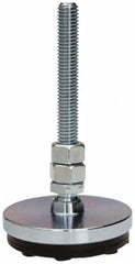 Gibraltar - 1/2-13 Bolt Thread, Studded Pivotal Stud Mount Leveling Pad & Mount - 3,000 Max Lb Capacity, 3" Base Diam - Americas Industrial Supply