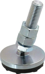 Gibraltar - 3/4-10 Bolt Thread, Studded Pivotal Stud Mount Leveling Pad & Mount - 5,500 Max Lb Capacity, 3" Base Diam - Americas Industrial Supply