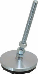 Gibraltar - 1/2-13 Bolt Thread, Studded Pivotal Stud Mount Leveling Pad & Mount - 3,000 Max Lb Capacity, 4" Base Diam - Americas Industrial Supply