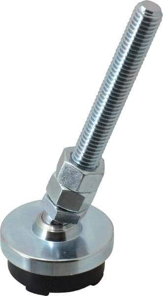 Gibraltar - 1/2-13 Bolt Thread, Studded Pivotal Stud Mount Leveling Pad & Mount - 3,500 Max Lb Capacity, 2" Base Diam - Americas Industrial Supply