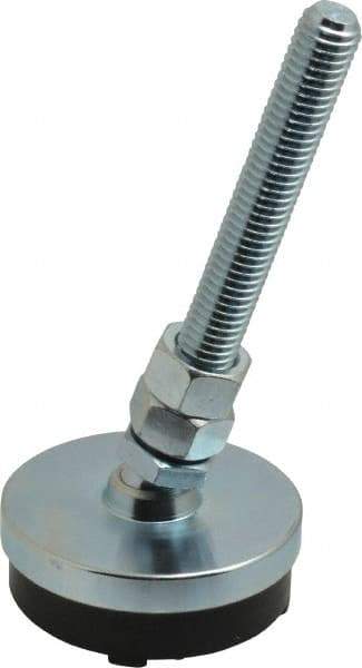 Gibraltar - 1/2-13 Bolt Thread, Studded Pivotal Stud Mount Leveling Pad & Mount - 3,500 Max Lb Capacity, 2-1/2" Base Diam - Americas Industrial Supply