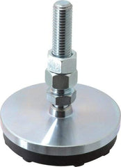Gibraltar - 5/8-11 Bolt Thread, Studded Pivotal Stud Mount Leveling Pad & Mount - 5,000 Max Lb Capacity, 4" Base Diam - Americas Industrial Supply