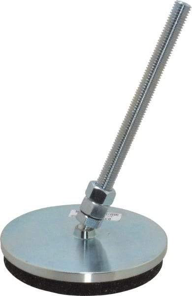 Gibraltar - 5/8-11 Bolt Thread, Studded Pivotal Stud Mount Leveling Pad & Mount - 5,000 Max Lb Capacity, 6" Base Diam - Americas Industrial Supply