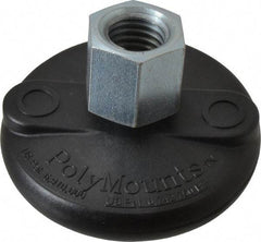 Gibraltar - 5000 Lb Capacity, 3/4-10 Thread, 1-5/8" OAL, Steel Stud, Tapped Pivotal Socket Mount Leveling Mount - Material Grade 1214, 3" Base Diam, Steel Pad - Americas Industrial Supply