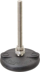 Gibraltar - 3/8-16 Bolt Thread, Studded Pivotal Stud Mount Leveling Pad & Mount - 5,000 Max Lb Capacity, 3" Base Diam - Americas Industrial Supply
