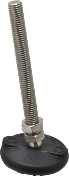 Gibraltar - 5/8-11 Bolt Thread, Studded Pivotal Stud Mount Leveling Pad & Mount - 5,000 Max Lb Capacity, 3" Base Diam - Americas Industrial Supply