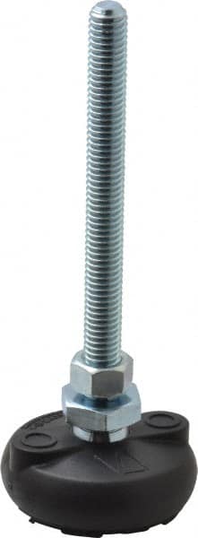 Gibraltar - 3/8-16 Bolt Thread, Studded Pivotal Stud Mount Leveling Pad & Mount - 4,000 Max Lb Capacity, 2" Base Diam - Americas Industrial Supply