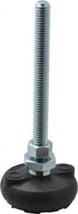 Gibraltar - 3/8-16 Bolt Thread, Studded Pivotal Stud Mount Leveling Pad & Mount - 4,000 Max Lb Capacity, 2" Base Diam - Americas Industrial Supply
