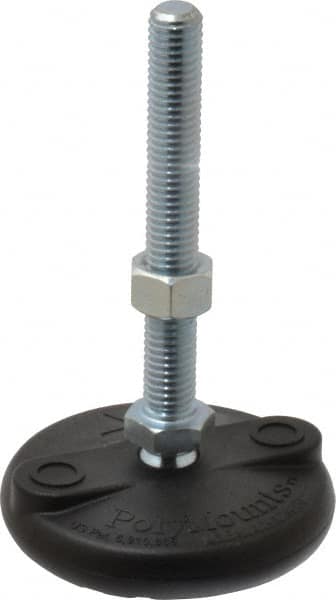 Gibraltar - 1/2-13 Bolt Thread, Studded Pivotal Stud Mount Leveling Pad & Mount - 5,000 Max Lb Capacity, 3" Base Diam - Americas Industrial Supply