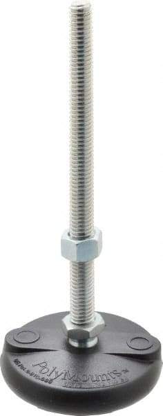 Gibraltar - 1/2-13 Bolt Thread, Studded Pivotal Stud Mount Leveling Pad & Mount - 5,000 Max Lb Capacity, 3" Base Diam - Americas Industrial Supply