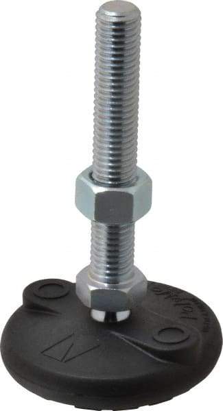 Gibraltar - 5/8-11 Bolt Thread, Studded Pivotal Stud Mount Leveling Pad & Mount - 5,000 Max Lb Capacity, 3" Base Diam - Americas Industrial Supply