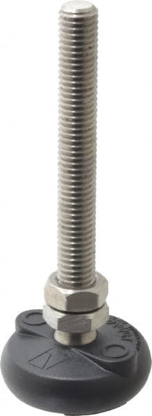 Gibraltar - 1/2-13 Bolt Thread, Studded Pivotal Stud Mount Leveling Pad & Mount - 4,000 Max Lb Capacity, 2" Base Diam - Americas Industrial Supply