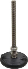 Gibraltar - 1/2-13 Bolt Thread, Studded Pivotal Stud Mount Leveling Pad & Mount - 5,000 Max Lb Capacity, 3" Base Diam - Americas Industrial Supply