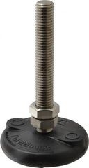 Gibraltar - 5/8-11 Bolt Thread, Studded Pivotal Stud Mount Leveling Pad & Mount - 5,000 Max Lb Capacity, 3" Base Diam - Americas Industrial Supply