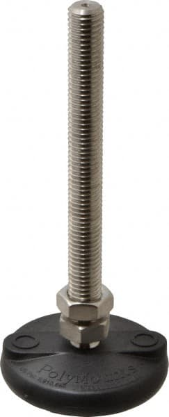 Gibraltar - 5/8-11 Bolt Thread, Studded Pivotal Stud Mount Leveling Pad & Mount - 5,000 Max Lb Capacity, 3" Base Diam - Americas Industrial Supply