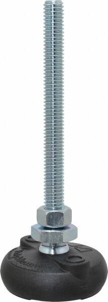 Gibraltar - 3/8-16 Bolt Thread, Studded Pivotal Stud Mount Leveling Pad & Mount - 4,000 Max Lb Capacity, 2" Base Diam - Americas Industrial Supply