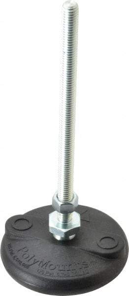 Gibraltar - 3/8-16 Bolt Thread, Studded Pivotal Stud Mount Leveling Pad & Mount - 5,000 Max Lb Capacity, 3" Base Diam - Americas Industrial Supply