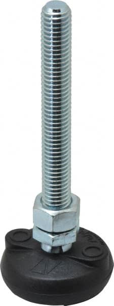 Gibraltar - 1/2-13 Bolt Thread, Studded Pivotal Stud Mount Leveling Pad & Mount - 4,000 Max Lb Capacity, 2" Base Diam - Americas Industrial Supply