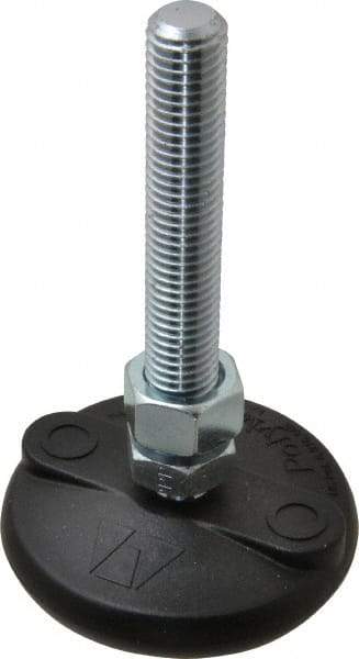 Gibraltar - 5/8-11 Bolt Thread, Studded Pivotal Stud Mount Leveling Pad & Mount - 5,000 Max Lb Capacity, 3" Base Diam - Americas Industrial Supply