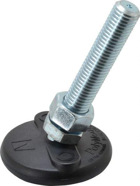 Gibraltar - 3/4-10 Bolt Thread, Studded Pivotal Stud Mount Leveling Pad & Mount - 5,000 Max Lb Capacity, 3" Base Diam - Americas Industrial Supply