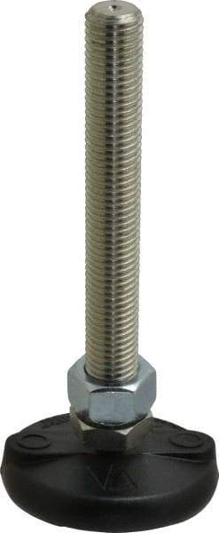 Gibraltar - 3/4-10 Bolt Thread, 7" Long Studded Pivotal Stud Mount Leveling Pad & Mount - 5,000 Max Lb Capacity, 3" Base Diam - Americas Industrial Supply