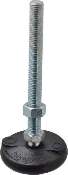 Gibraltar - M16 Bolt Thread, Studded Pivotal Stud Mount Leveling Pad & Mount - 2,270 Kg Capacity, 76mm Base Diam - Americas Industrial Supply