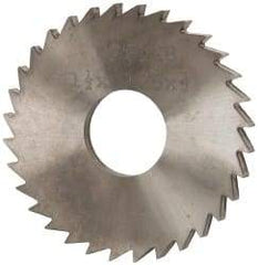 Made in USA - 1-1/2" Diam x 1/8" Blade Thickness x 1/2" Arbor Hole Diam, 32 Tooth Slitting and Slotting Saw - Arbor Connection, Solid Carbide, Concave Ground - Americas Industrial Supply