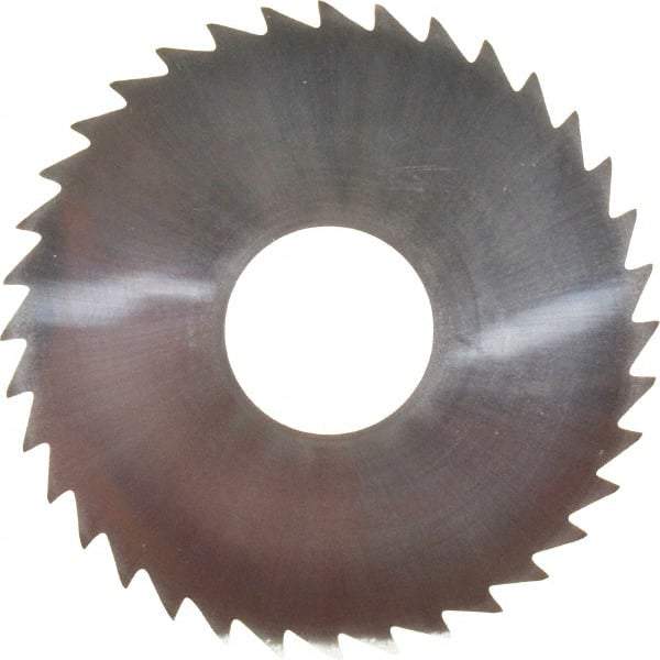 Made in USA - 2" Diam x 0.0313" Blade Thickness x 5/8" Arbor Hole Diam, 36 Tooth Slitting and Slotting Saw - Arbor Connection, Uncoated, Solid Carbide, Concave Ground - Americas Industrial Supply