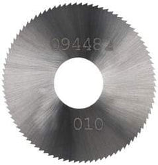 Made in USA - 1-1/4" Diam x 0.0313" Blade Thickness x 3/8" Arbor Hole Diam, 24 Tooth Slitting and Slotting Saw - Arbor Connection, Right Hand, Uncoated, Solid Carbide, Concave Ground - Americas Industrial Supply