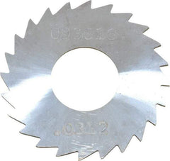 Made in USA - 1-1/4" Diam x 0.0313" Blade Thickness x 1/2" Arbor Hole Diam, 24 Tooth Slitting and Slotting Saw - Arbor Connection, Right Hand, Uncoated, Solid Carbide, Concave Ground - Americas Industrial Supply