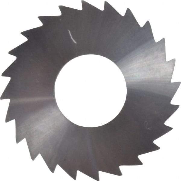 Made in USA - 1-1/4" Diam x 1/16" Blade Thickness x 1/2" Arbor Hole Diam, 24 Tooth Slitting and Slotting Saw - Arbor Connection, Right Hand, Uncoated, Solid Carbide, Concave Ground - Americas Industrial Supply