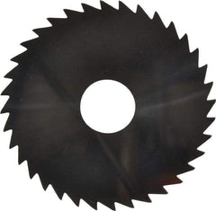 Made in USA - 2" Diam x 0.0313" Blade Thickness x 1/2" Arbor Hole Diam, 36 Tooth Slitting and Slotting Saw - Arbor Connection, Uncoated, Solid Carbide, Concave Ground - Americas Industrial Supply